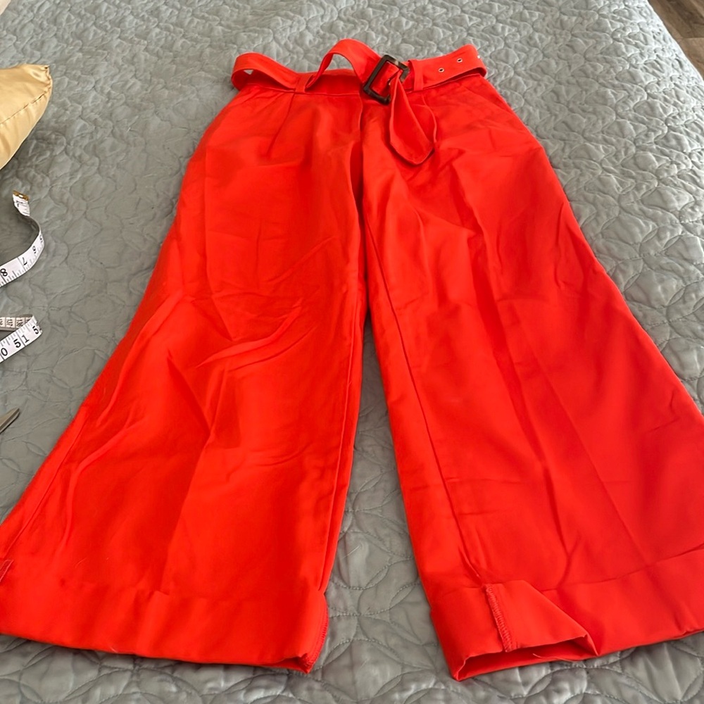 Baldwin Red Wide-Leg Pants